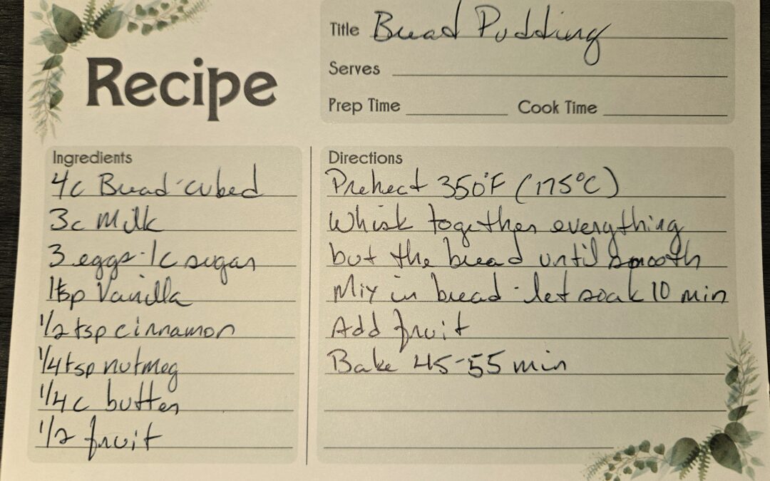 Liza’s Bread Pudding