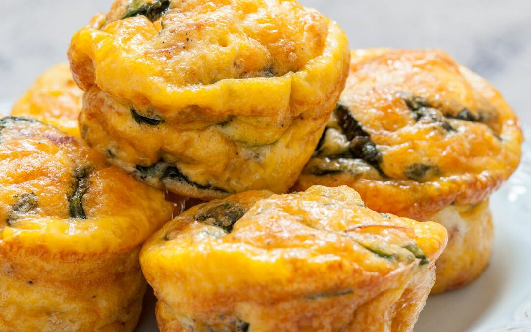 Bacon, Egg, Cheese and Kale Savory Breakfast Muffins