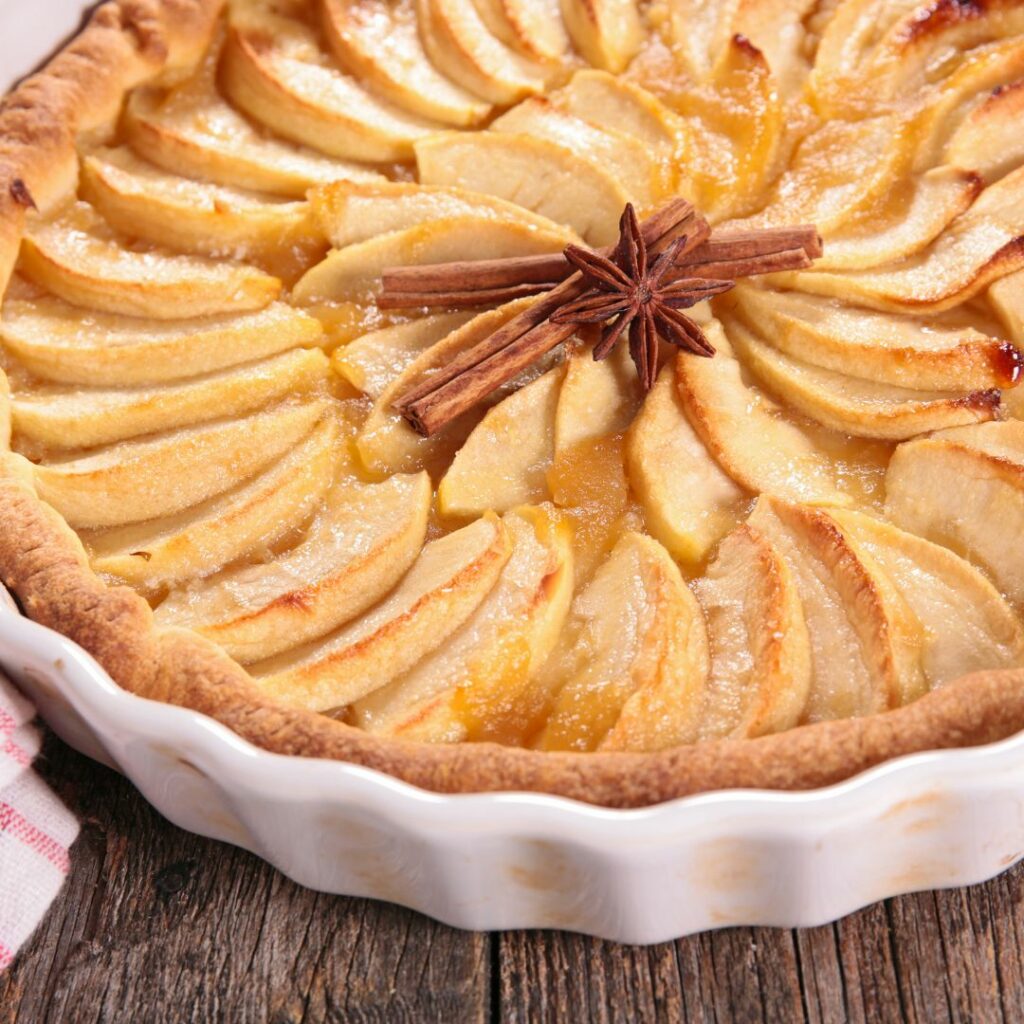 French Apple Tart With Chantilly Cream