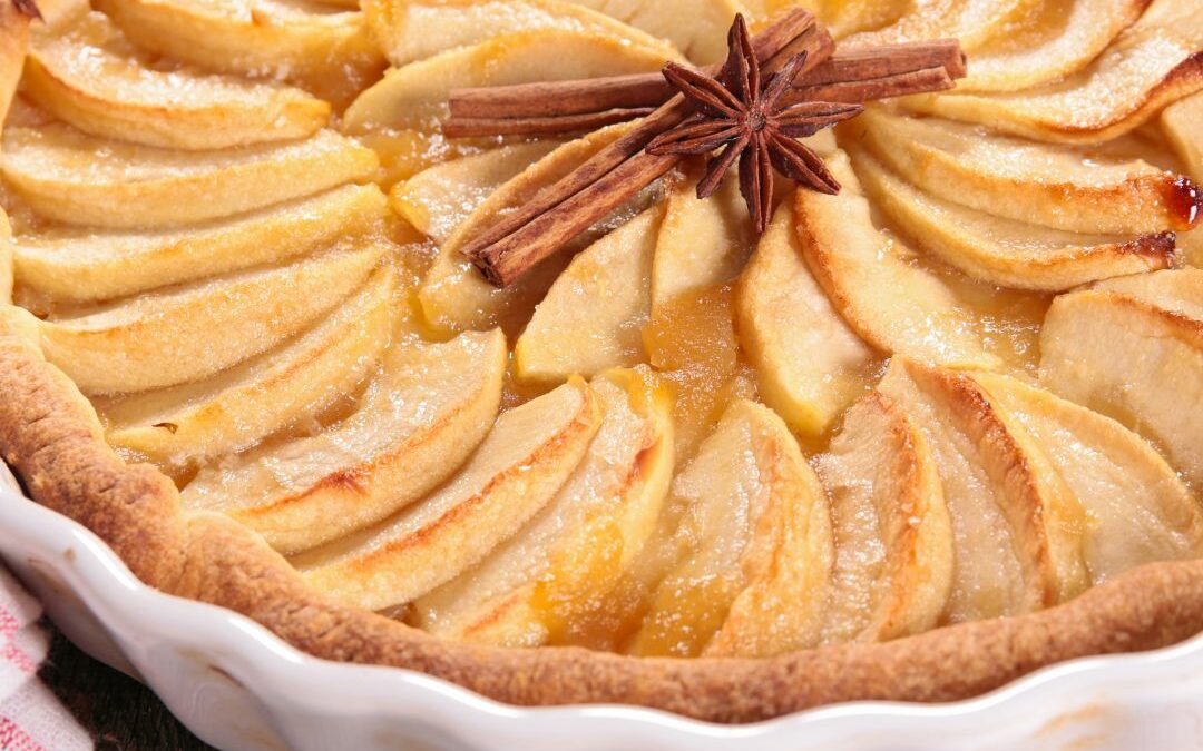 French Apple Tart with Chantilly Cream