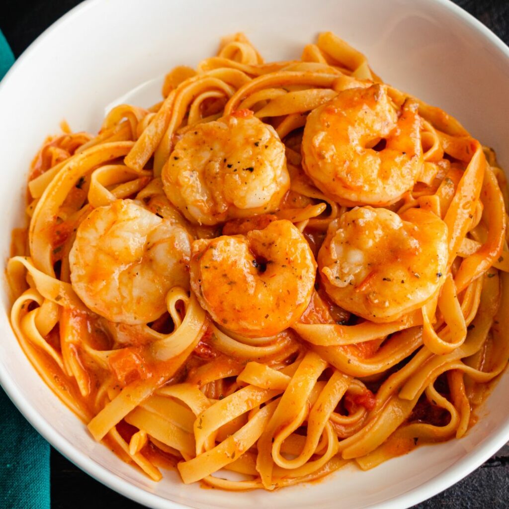 Linguine And Prawns Alla Vodka