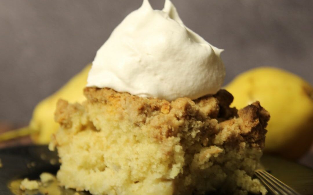 Pear Ricotta Cake with Crumble Topping