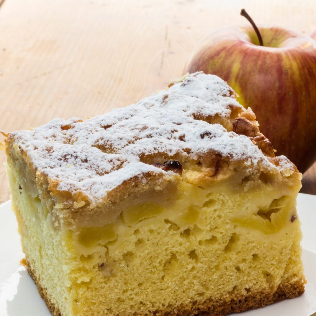 Salted Caramel Apple Sheet Cake