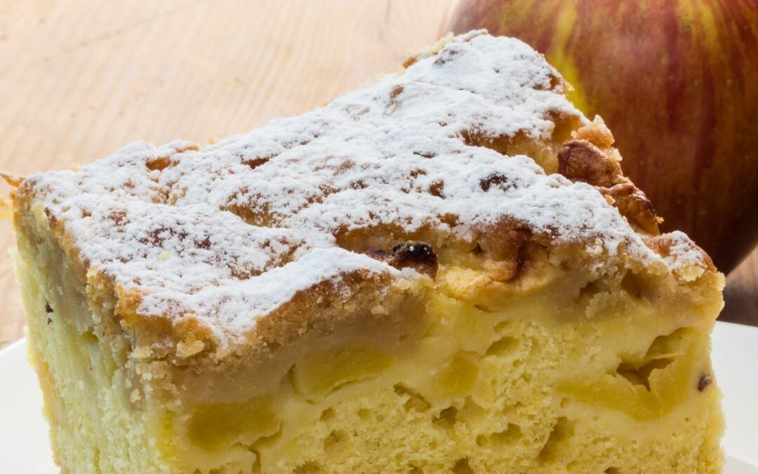 Salted Caramel Apple Sheet Cake