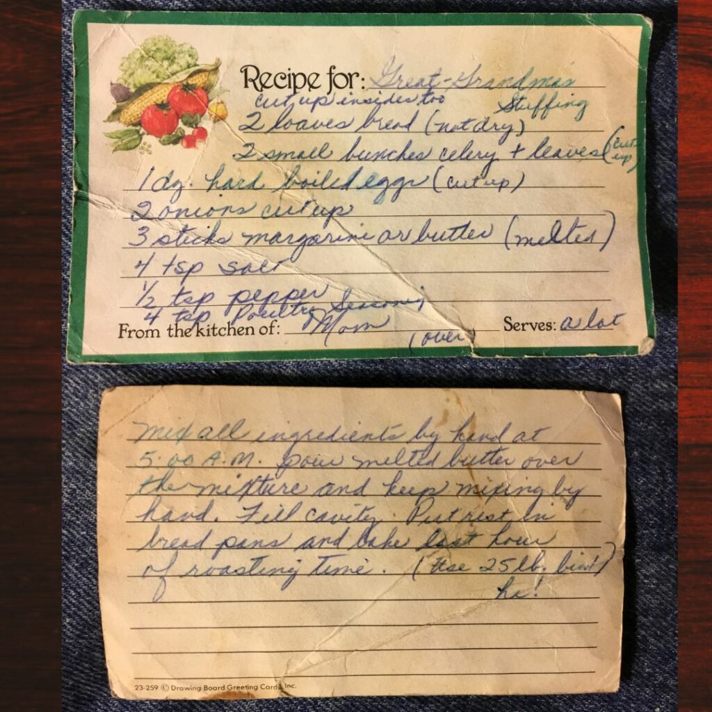 Great Grandma Barbara Stuffing