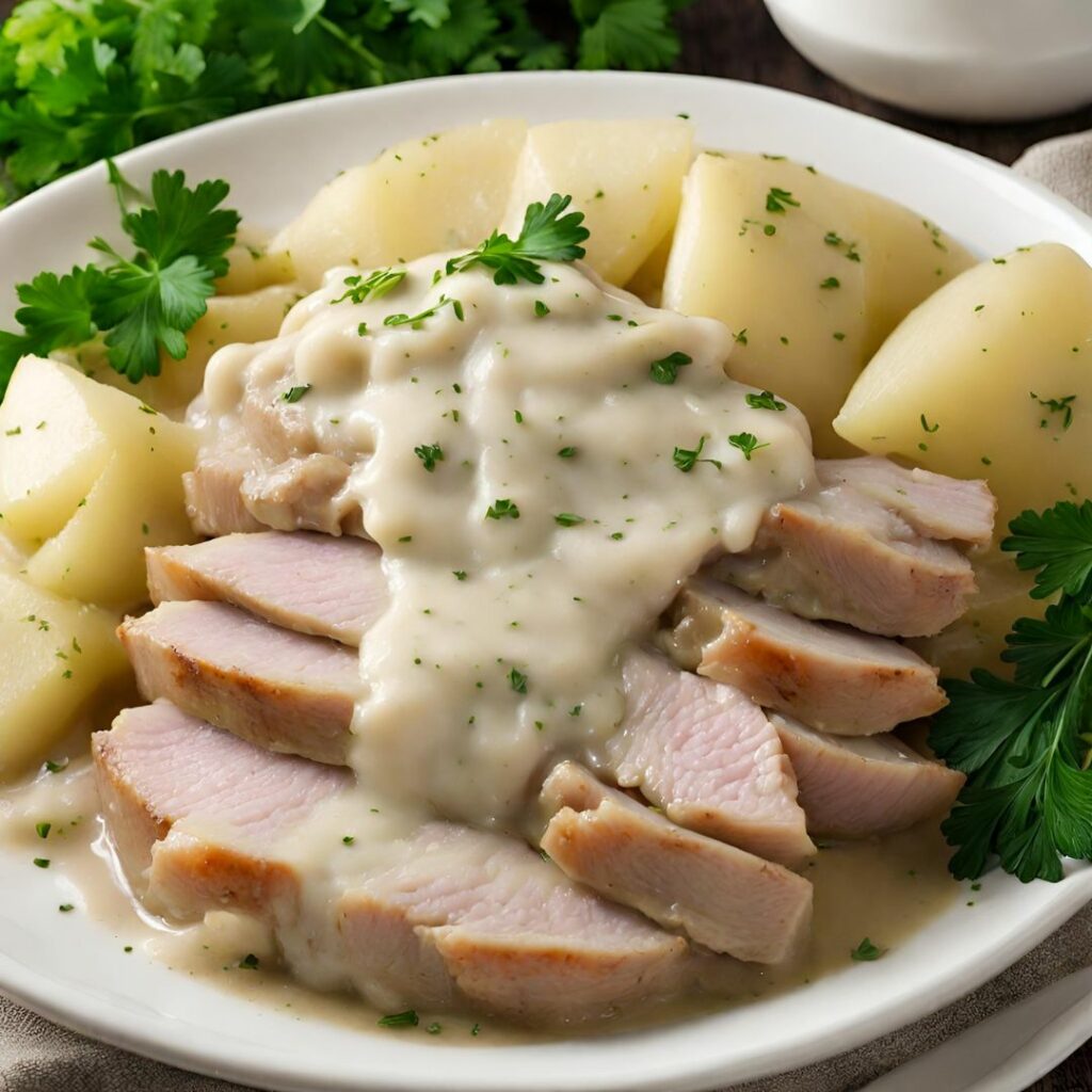 Irish Bacon And Cabbage With Parsley Sauce