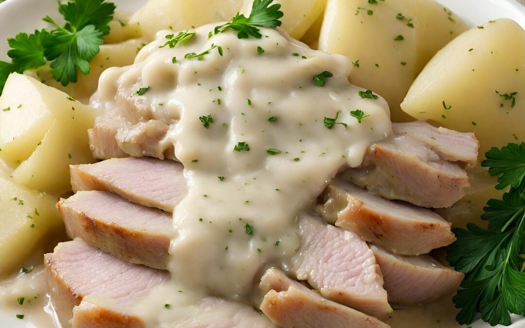 Irish Bacon and Cabbage with Parsley Sauce