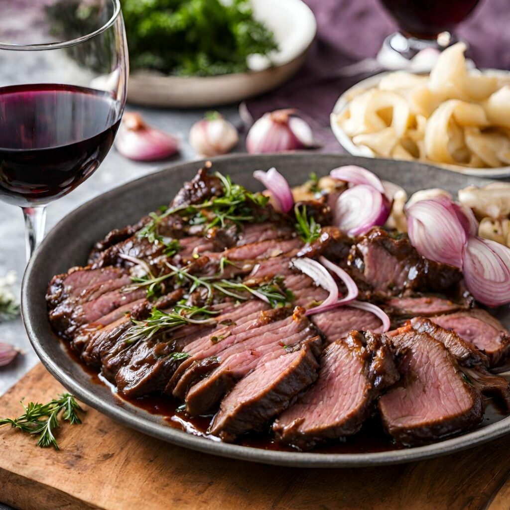 Red Wine Shallot And Garlic Infused Slow Cooker Brisket