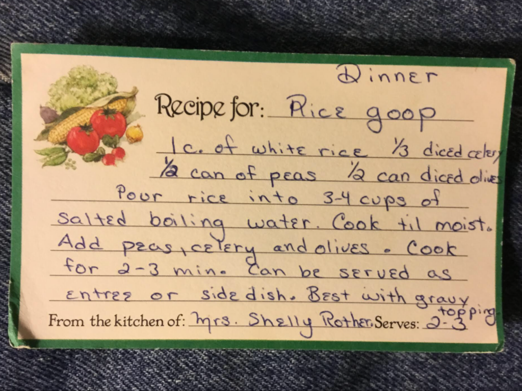 Shellys Rice Goop