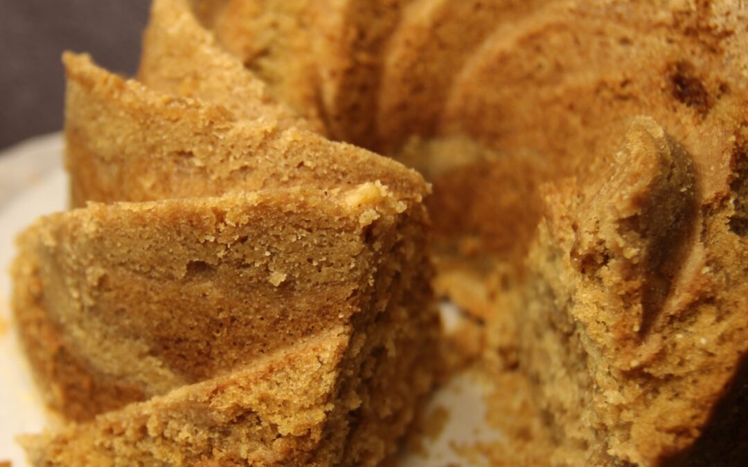 Light and Fluffy Applesauce Bundt Cake with Brown Sugar and Cinnamon Crackle