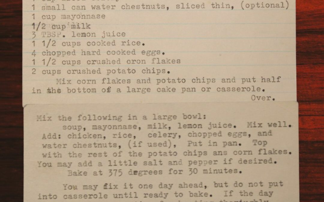 Marion’s Chicken Casserole 1975 Recipe