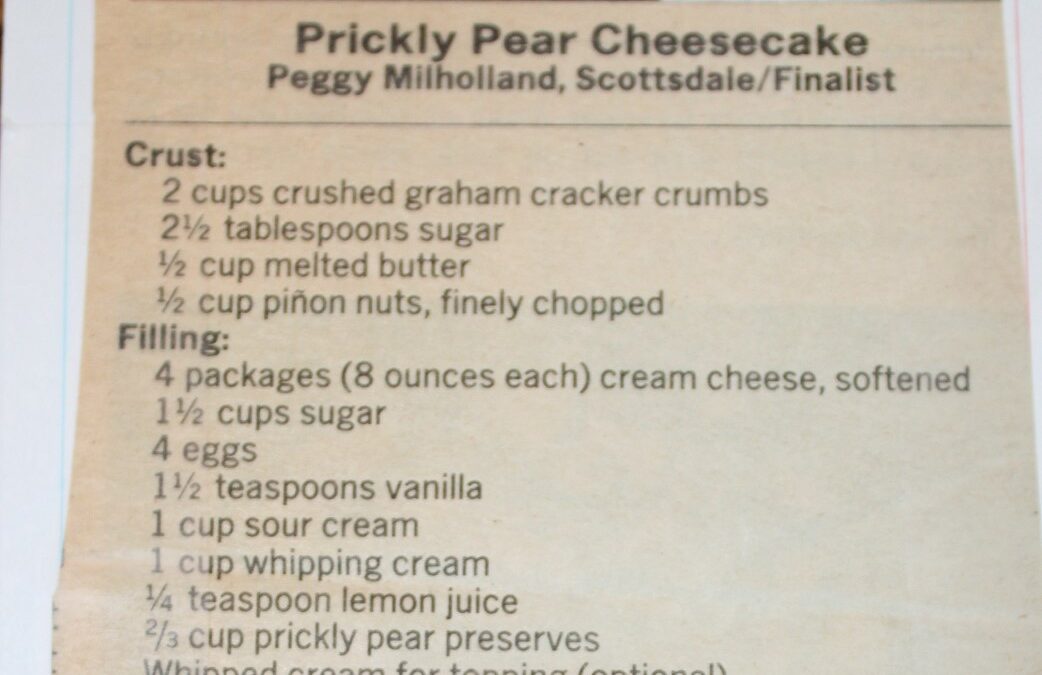Peggy’s Prickly Pear Cheesecake