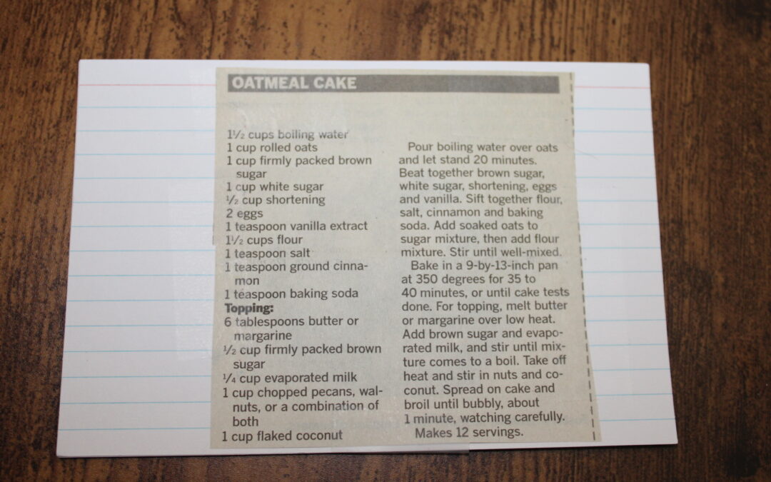 Retro Bakes: Oatmeal Cake with a Coconut Streusel Twist
