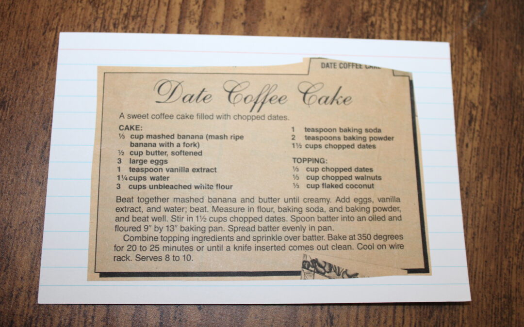 Retro Bliss: Old-Fashioned Date Coffee Cake