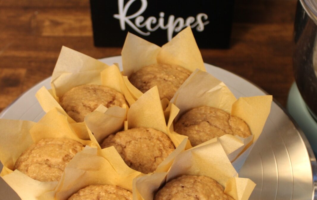 Liza’s Strawberry Banana Kiwi Oatmeal Muffins