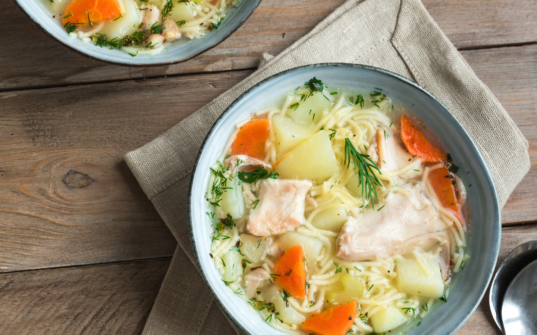 Chicken Noodle Parsnip Soup