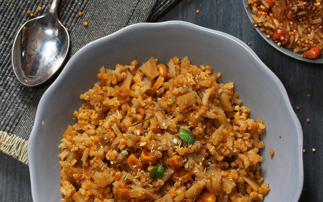 Lebanese Lentil and Rice Pilaf (Mujadara)