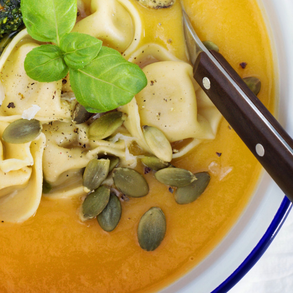 Savoury Pumpkin Sage Tortellini Soup
