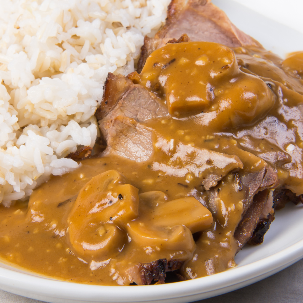 Slow Cooker Pork Roast and Mushrooms