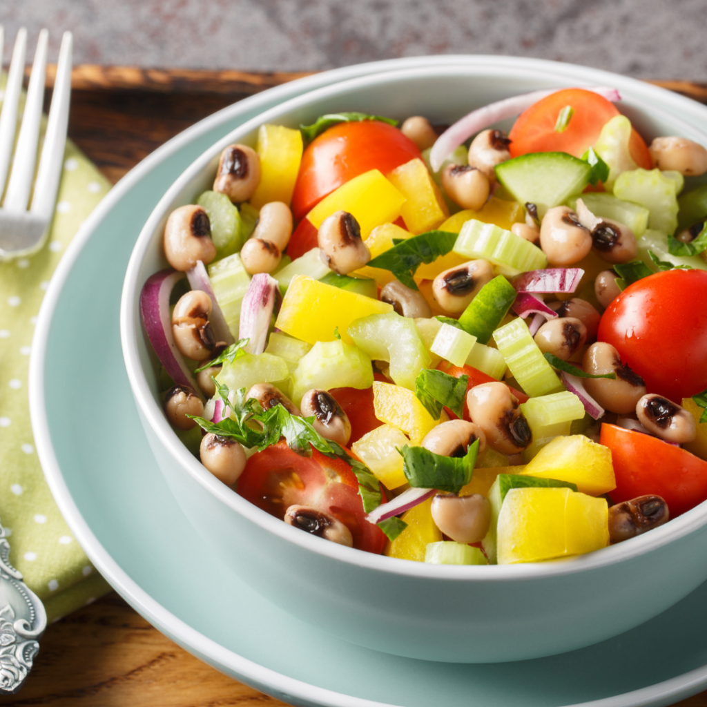 Fresh Black Eyed Pea Veggie Salad